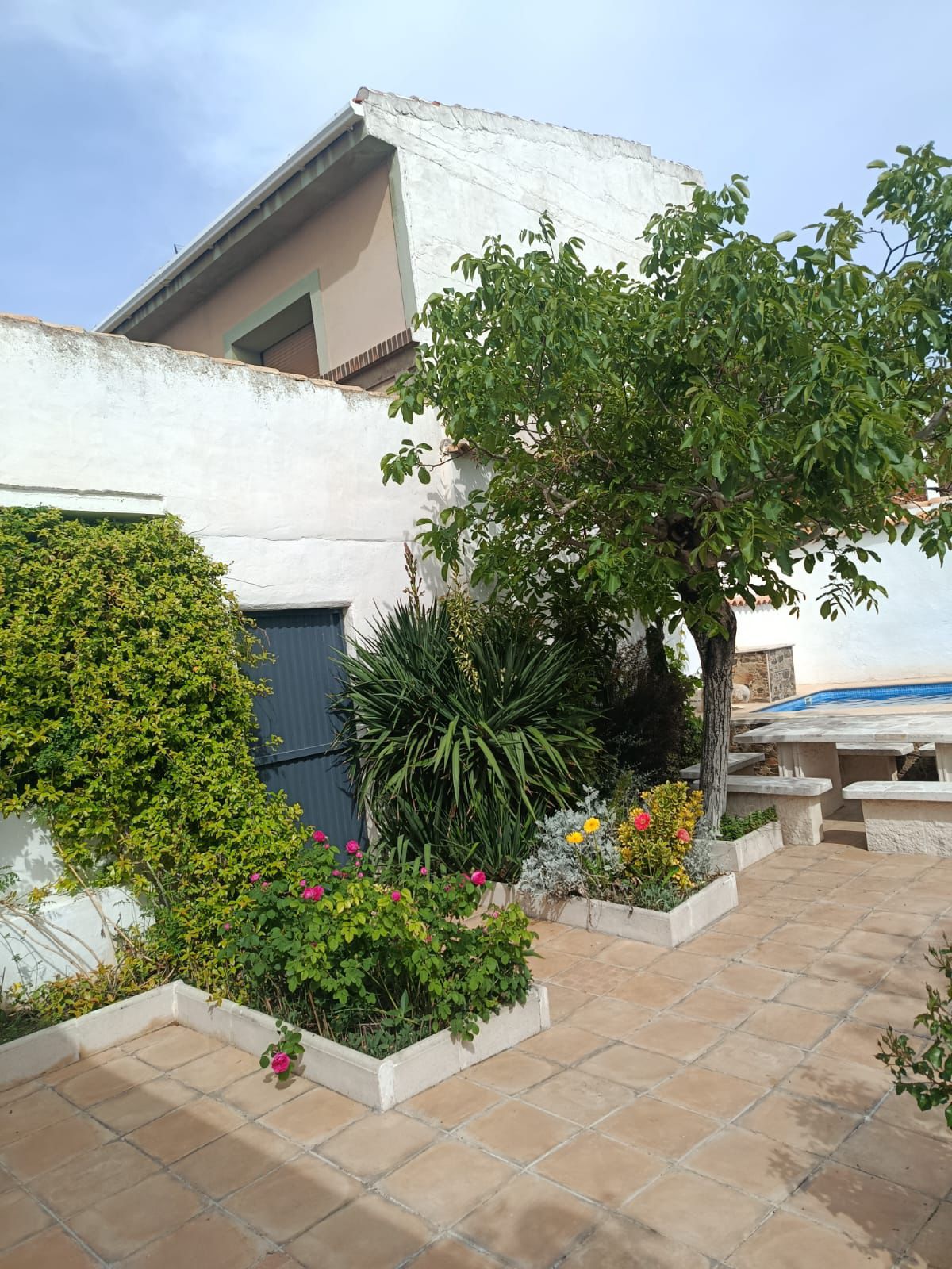 Jardín con vistas a la piscina privada